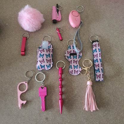 Self - Defense Keychain - Pink Butterflys