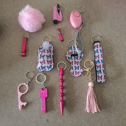 Self - Defense Keychain - Pink Butterflys