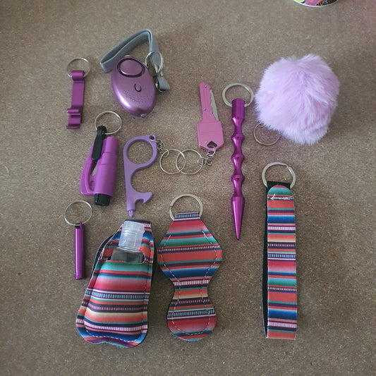 Self - Defense Keychain - Multi Stripes