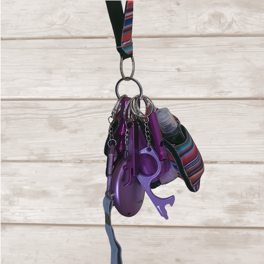 Colorful Stripes - Self Defense Keychain