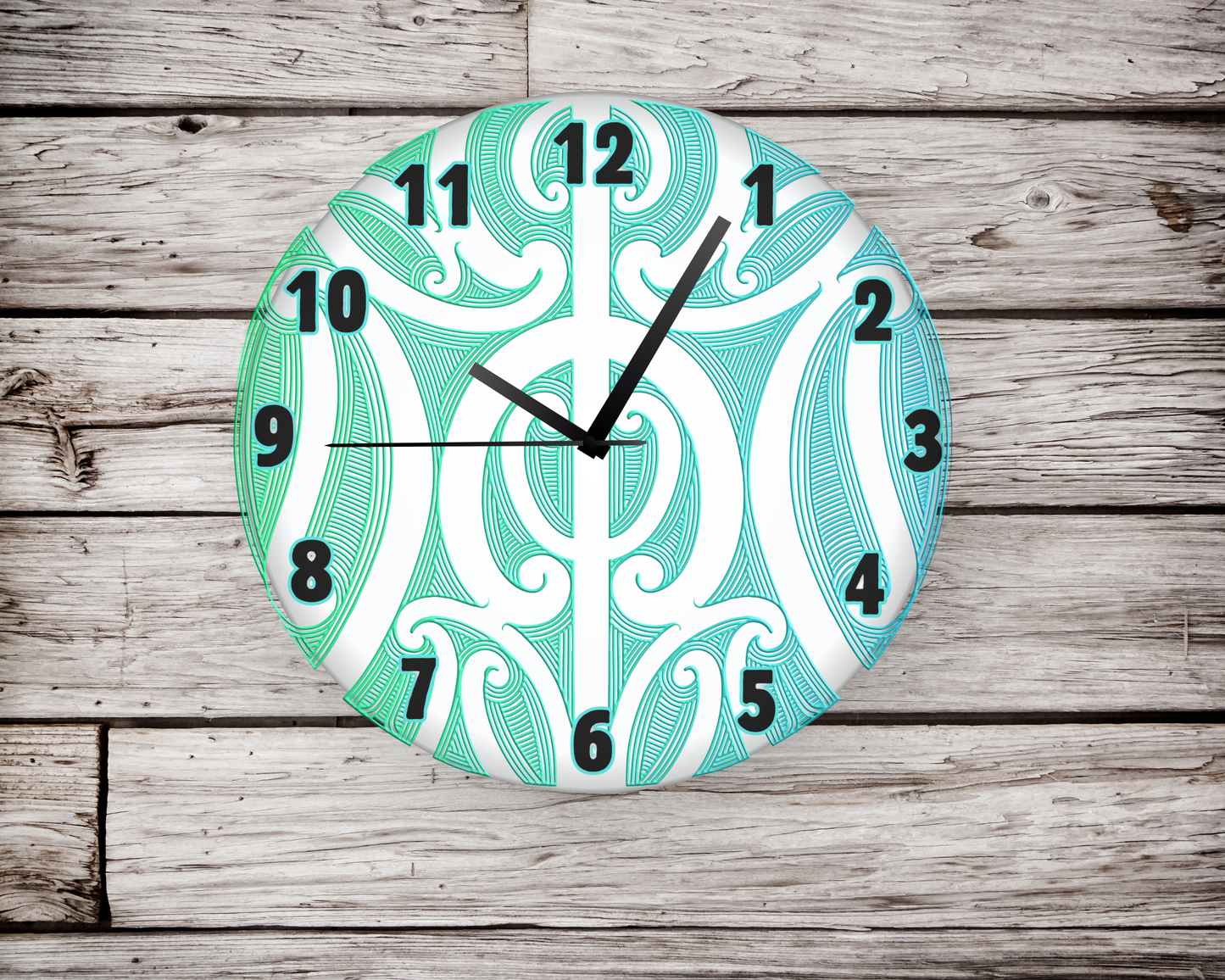 Maori Green Wall Clock