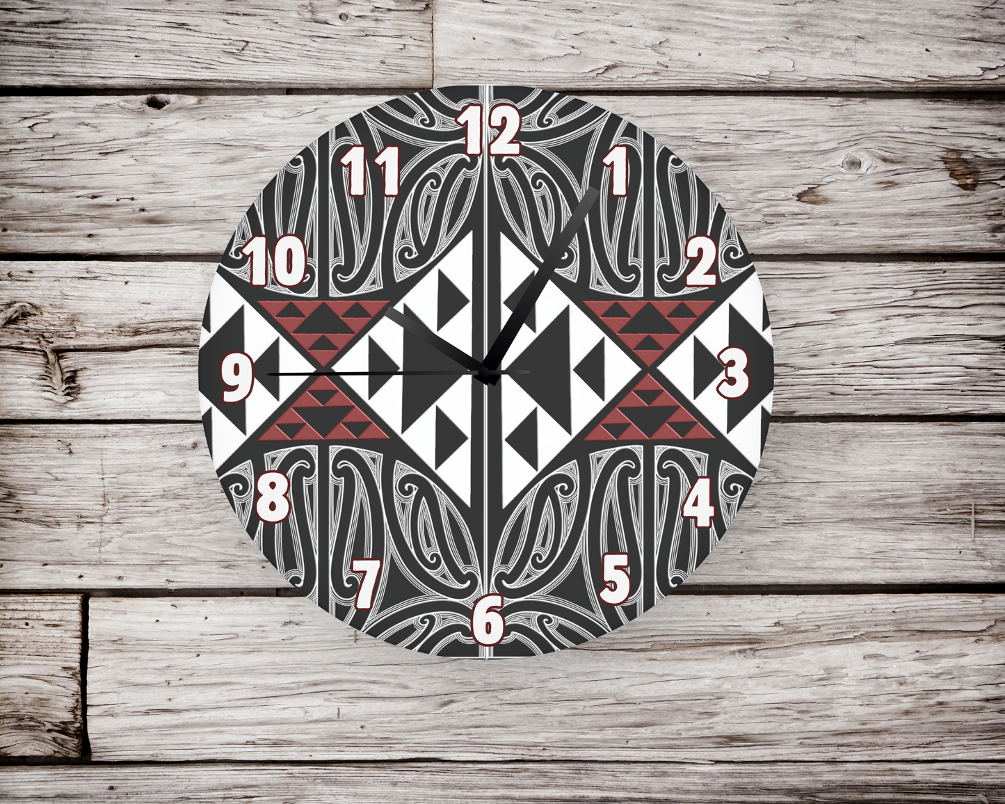 Maori Design Wall Clock 2