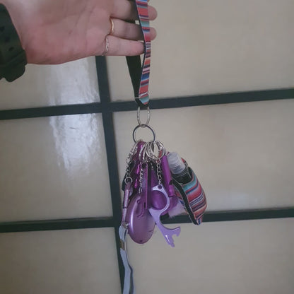 Self - Defense Keychain - Multi Stripes