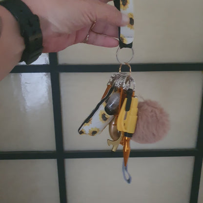 Self - Defense Keychain - Yellow Sunflower
